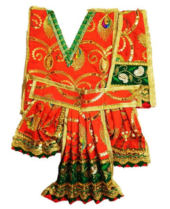 Hanuman Ji Dress - for Idol height of 1 feet/ 12" Inch-Size No. 1