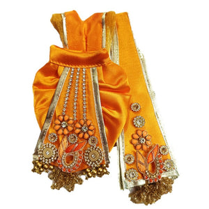 Ganesha _Zari Poshak-Dhoti Length - (4" Inch's)