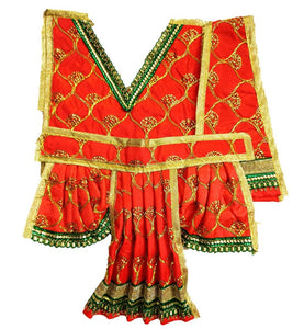 Hanuman Ji Dress - for Idol height of 1 feet/ 12" Inch-Size No. 1