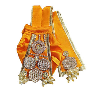 Ganesha _Zari Poshak-Dhoti Length - (3" Inch)