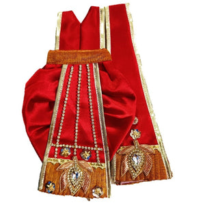 Ganesha _Zari Poshak-Dhoti Length - (6" Inch's)